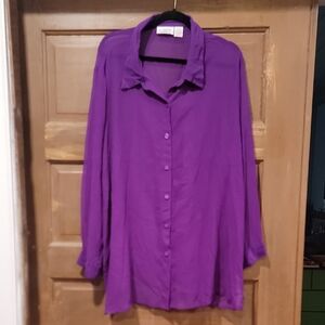 Vibrant Purple Women's Button Down Shirt